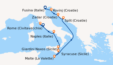 Itinéraire de la croisière Rome (Civitavecchia), Porto Santo Stefano (To...