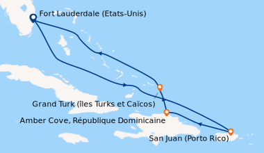 Itinéraire de la croisière Fort Lauderdale (Etats-Unis), Princess Cays (...
