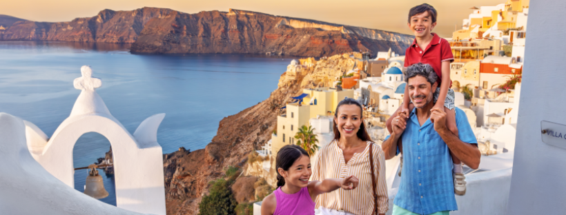 escale en famille à Santorin 