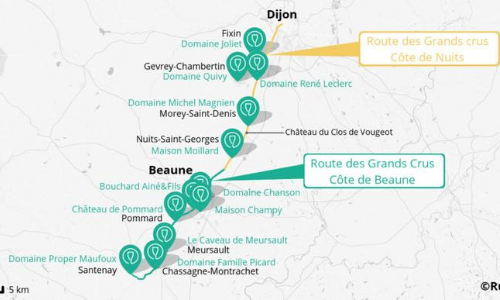 Itinéraire La Route des Grands Crus