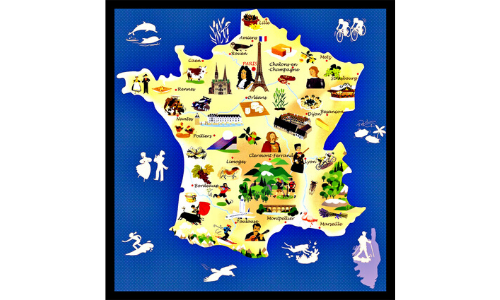 La carte tourisque française 