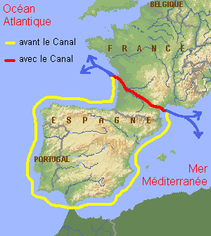 Carte du Canal du Midi 