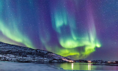 Une aurore boréale en Norvège