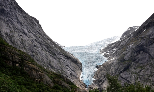 Le massif du Jostedal, glacier en plein coeur d'une formation rocheuse