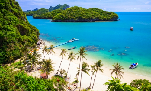 Vue sur l'île de Ko Samui en Thaïlande