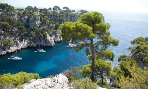 Paysage d’une calanque à Marseille en France