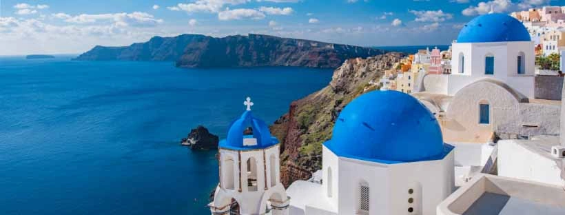 La ville de Santorin en Gr&egrave;ce