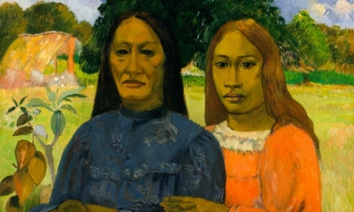 Peinture impressionniste de Paul Gauguin, portrait de deux personnes