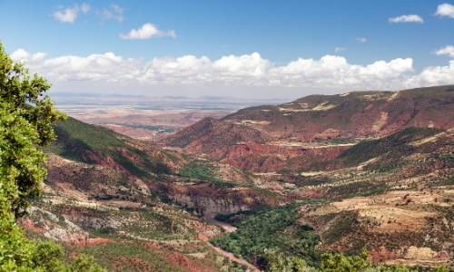 Vue sur le massif de l'Atlas au Maroc