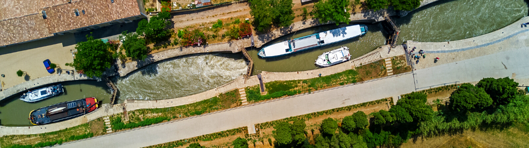 Fonsérannes à Béziers et ses huit écluses sur le canal du Midi