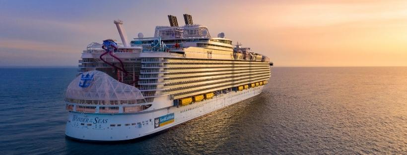 Le navire Wonder of the Seas de Royal Caribbean International en mer