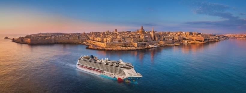 Un navire de la compagnie de croisière Norwegian Cruise Line à Malte