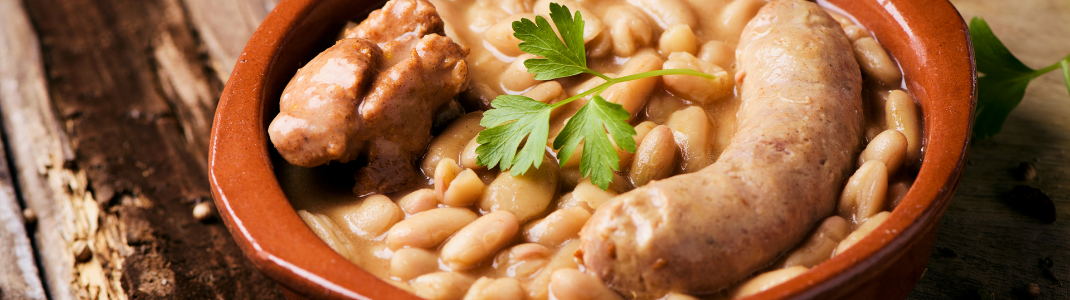 Le cassoulet qui est la spécialité gourmande de Castelnaudry 