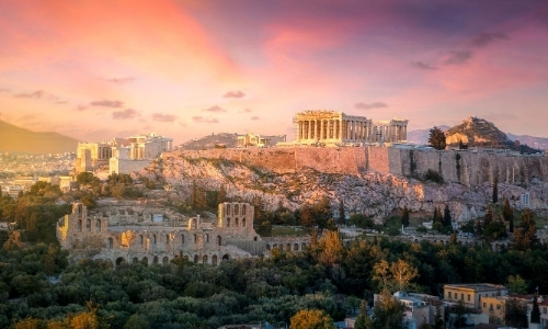 Vue sur l'Acropole d'Athènes 