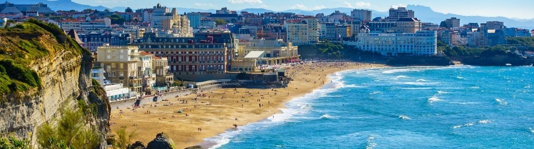Plage à Biarritz en Aquitaine