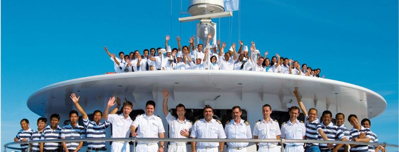 Equipage à bord d'un navire de croisière