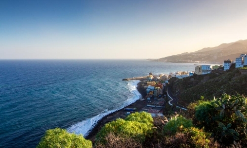 Vue aérienne sur la côte de Las Palmas 