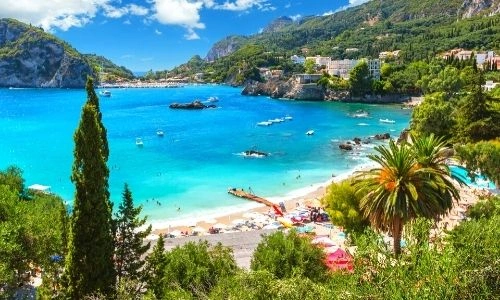 Paysage luxuriant de Corfou 