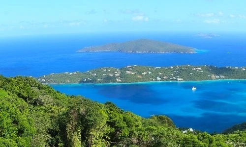 Iles vierges d'Amérque, grand paysage d'île et de l'océan