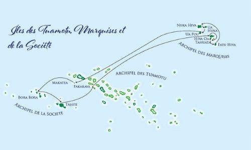 Itinéraire de croisière dans les Marquises