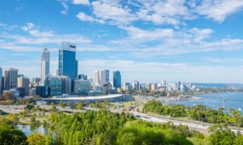 La ville de Perth en Australie et son port Fermantle