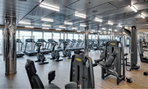 Salle de fitness dans un navire MSC croisières