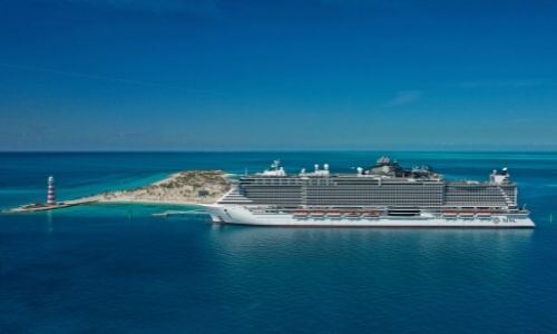 Le navire MSC Seaside aux Bahamas 